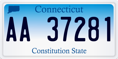 CT license plate AA37281