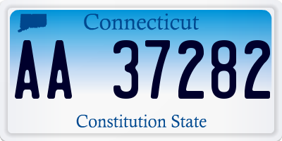 CT license plate AA37282