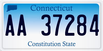 CT license plate AA37284