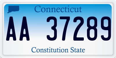CT license plate AA37289