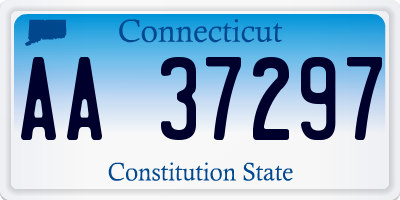 CT license plate AA37297