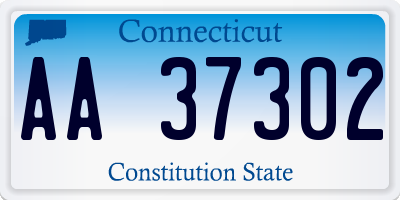 CT license plate AA37302