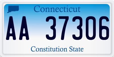 CT license plate AA37306