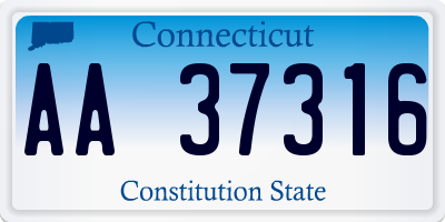 CT license plate AA37316