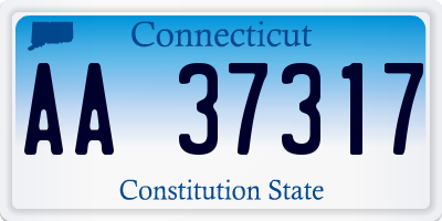 CT license plate AA37317