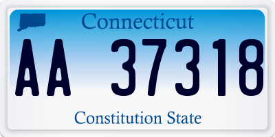 CT license plate AA37318