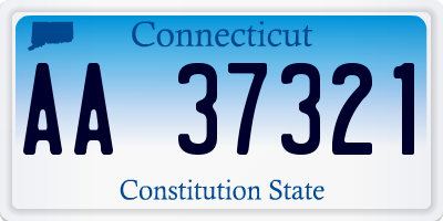 CT license plate AA37321