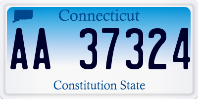 CT license plate AA37324