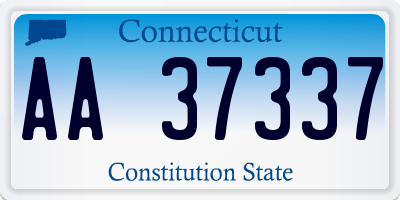 CT license plate AA37337