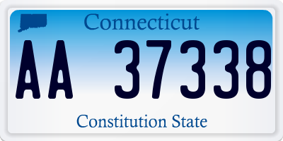 CT license plate AA37338