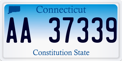 CT license plate AA37339