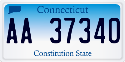 CT license plate AA37340