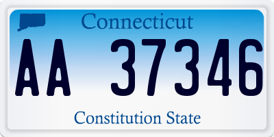 CT license plate AA37346