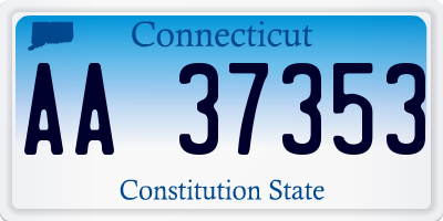 CT license plate AA37353