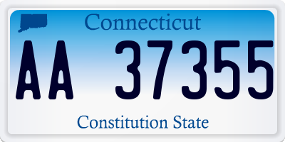 CT license plate AA37355