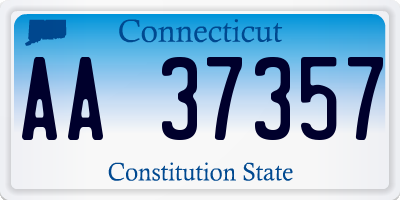 CT license plate AA37357