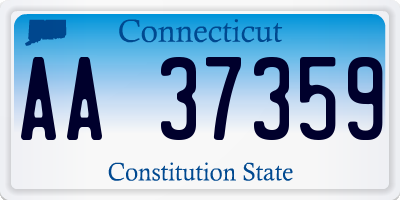CT license plate AA37359