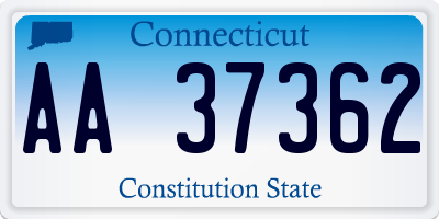 CT license plate AA37362