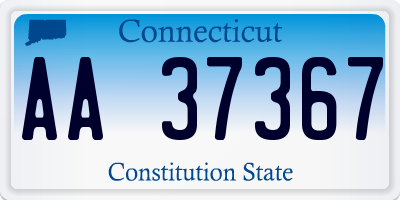 CT license plate AA37367