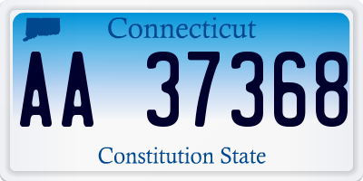 CT license plate AA37368