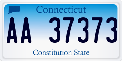 CT license plate AA37373