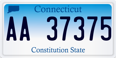 CT license plate AA37375