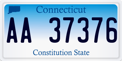 CT license plate AA37376