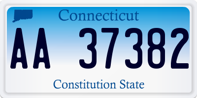 CT license plate AA37382