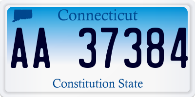 CT license plate AA37384