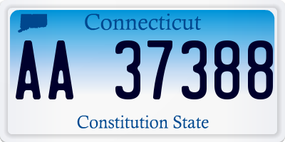 CT license plate AA37388