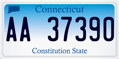 CT license plate AA37390