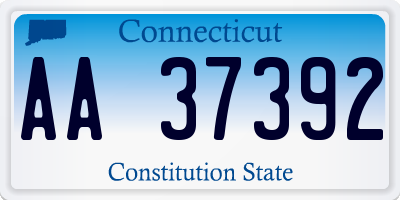 CT license plate AA37392