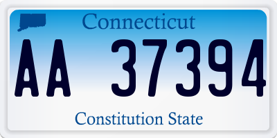 CT license plate AA37394