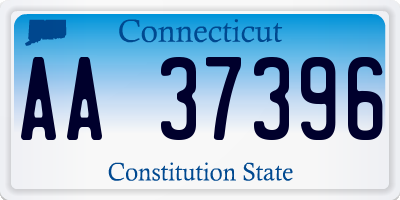CT license plate AA37396