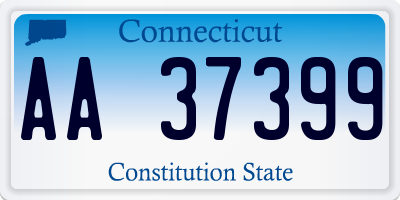 CT license plate AA37399