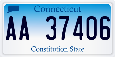 CT license plate AA37406