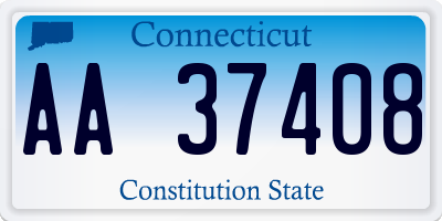 CT license plate AA37408