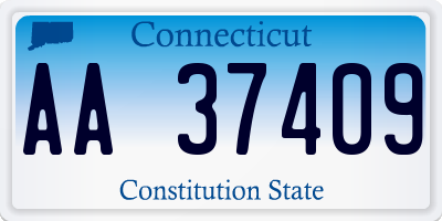 CT license plate AA37409