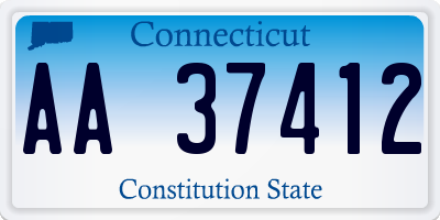 CT license plate AA37412