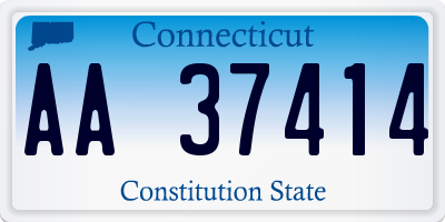 CT license plate AA37414