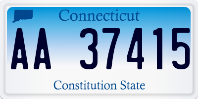 CT license plate AA37415