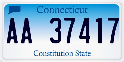 CT license plate AA37417