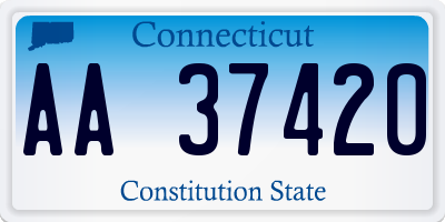 CT license plate AA37420