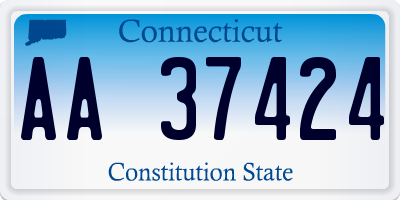 CT license plate AA37424