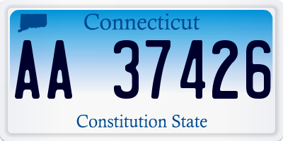 CT license plate AA37426