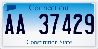 CT license plate AA37429