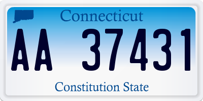 CT license plate AA37431