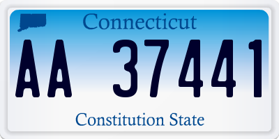 CT license plate AA37441