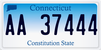 CT license plate AA37444