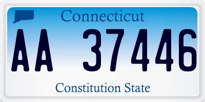 CT license plate AA37446